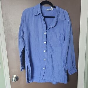 Women's Blue Button Up